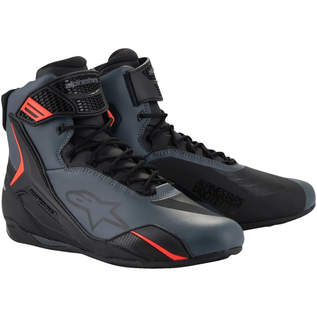 MC-Skor Faster-4 Svart/Röd ALPINESTARS 40,5