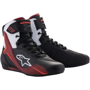 MC-Skor Faster-4 Svart/Röd ALPINESTARS