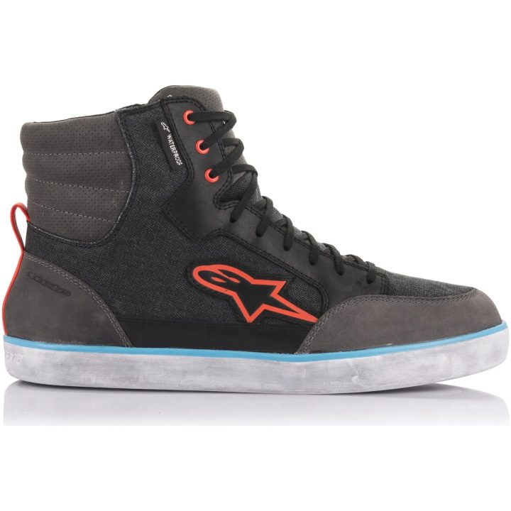 Mc-skor J-6 Wp Canvas Antracit/Svart/Ljusblå/Röd/Grå Canvas/Fullkornsläder ALPINESTARS 41 – bild 6