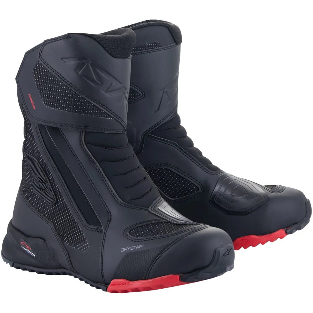 Mc-stövlar Rt-7 Drystar® Svart/Röd ALPINESTARS 40