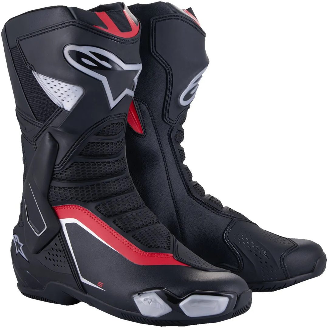 Mc-stövlar Smx-6 V3 Svart/röd/silver ALPINESTARS 46