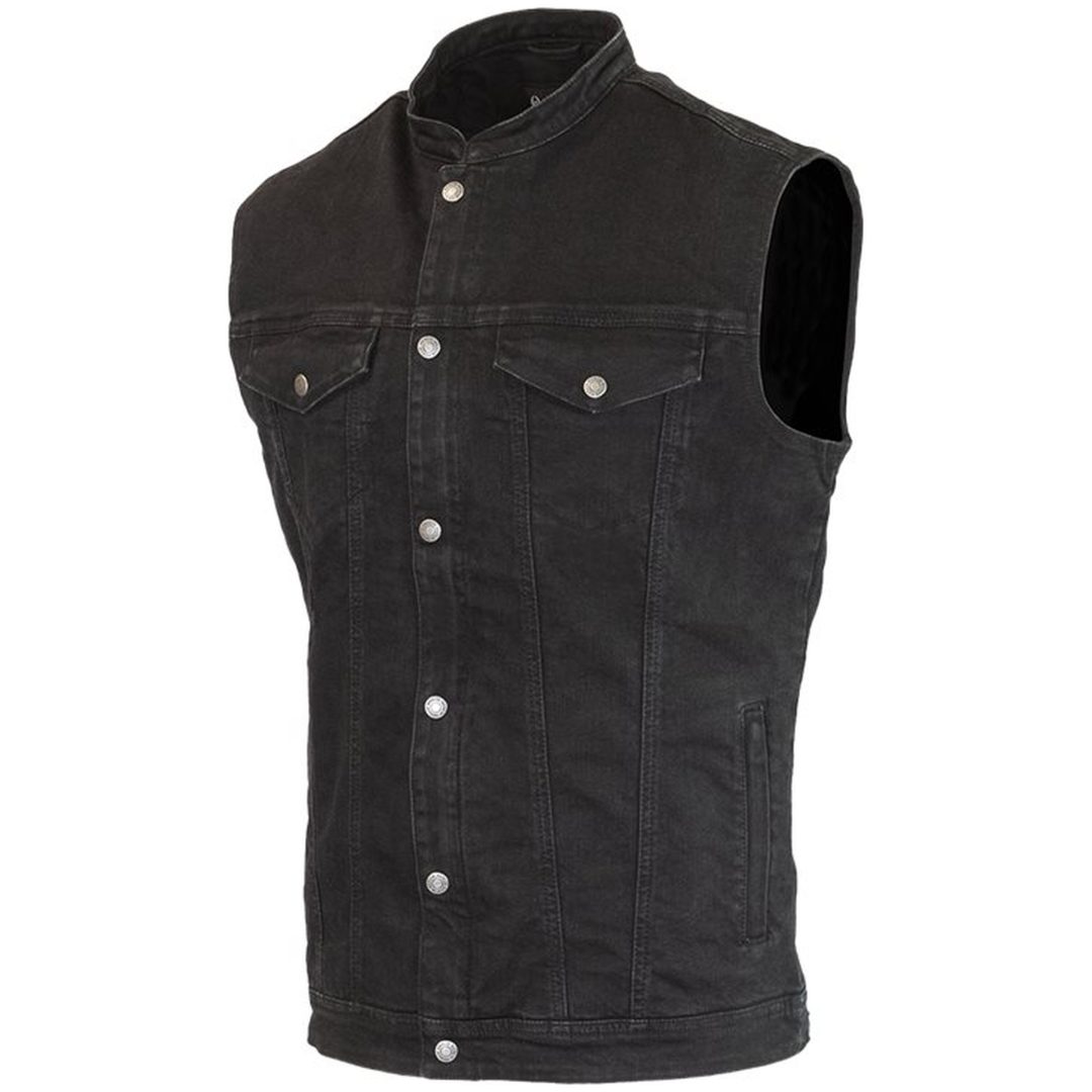 Mc-väst Club Denim Svart Merlin XXL