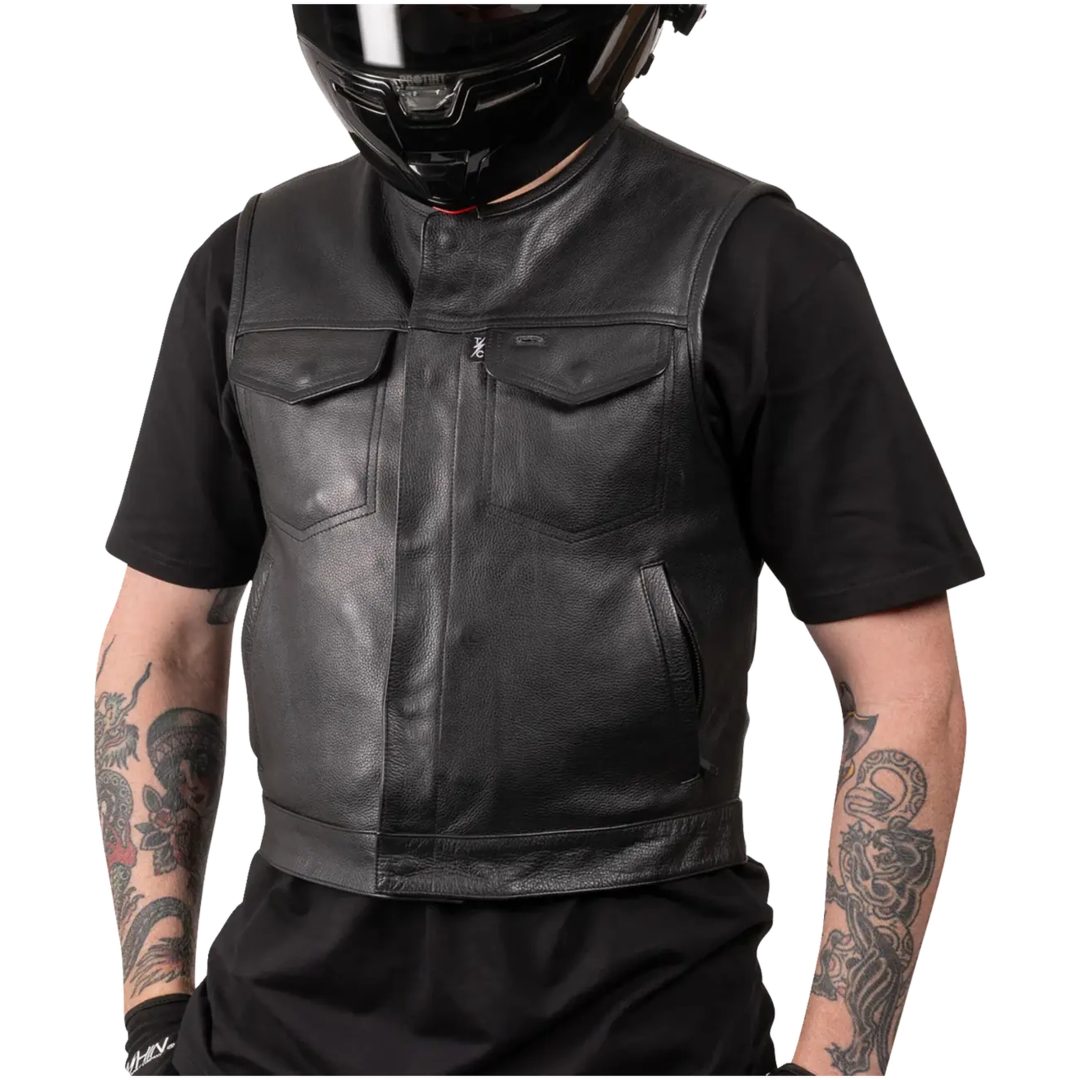 MC-Väst Encinal Läder Svart THRASHIN SUPPLY CO. – bild 5
