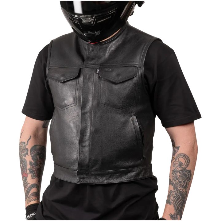 MC-Väst Encinal Läder Svart THRASHIN SUPPLY CO. – bild 5