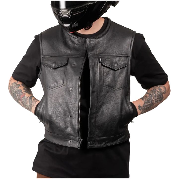 MC-Väst Encinal Läder Svart THRASHIN SUPPLY CO. – bild 6