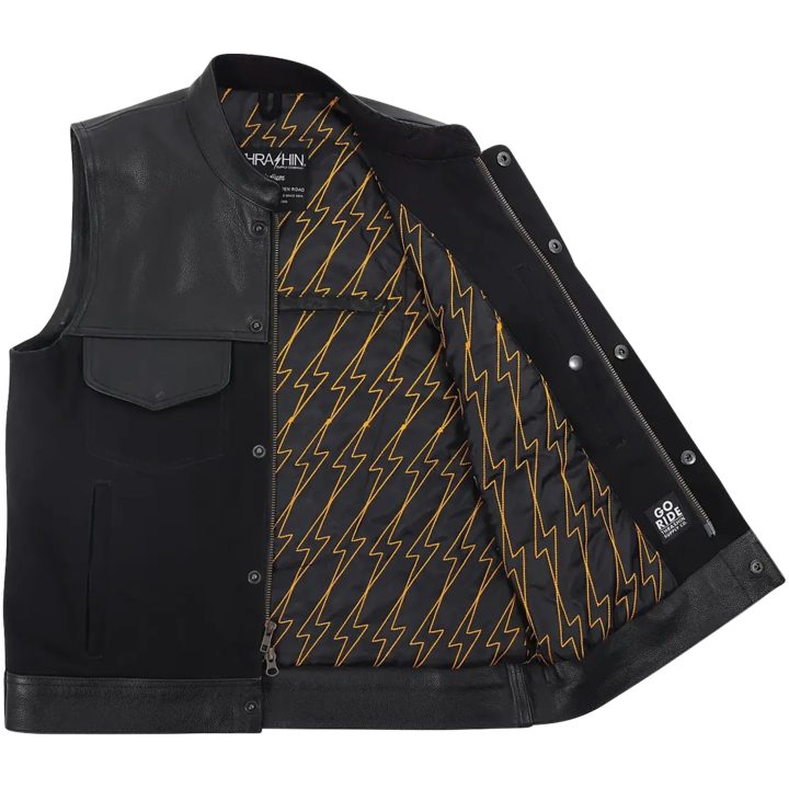 MC-Väst Kanan Läder Denim Svart THRASHIN SUPPLY CO. – bild 3