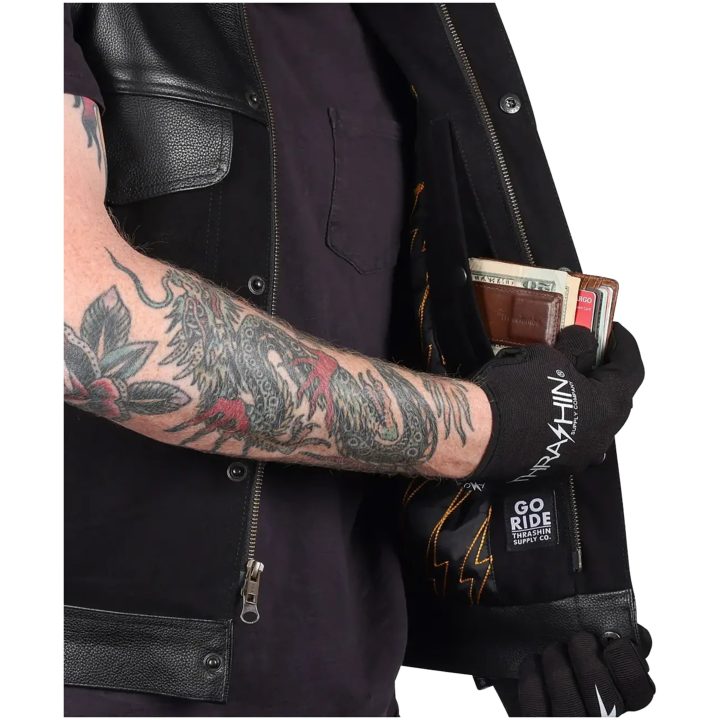 MC-Väst Kanan Läder Denim Svart THRASHIN SUPPLY CO. – bild 4