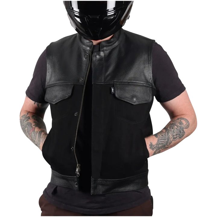 MC-Väst Kanan Läder Denim Svart THRASHIN SUPPLY CO. – bild 5