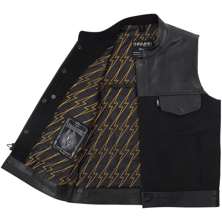 MC-Väst Kanan Läder Denim Svart THRASHIN SUPPLY CO. – bild 7