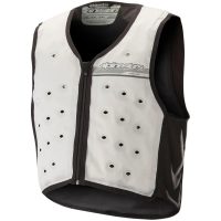Mc-väst Textil Cooling Svart/vit ALPINESTARS