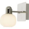 Messina Vägglampa Bad 1a Krom/vit ANETA HOME Krom /Opalvit – miniatyr 1