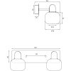 Messina Vägglampa Bad 2a Krom/vit ANETA HOME Krom /Opalvit – miniatyr 3