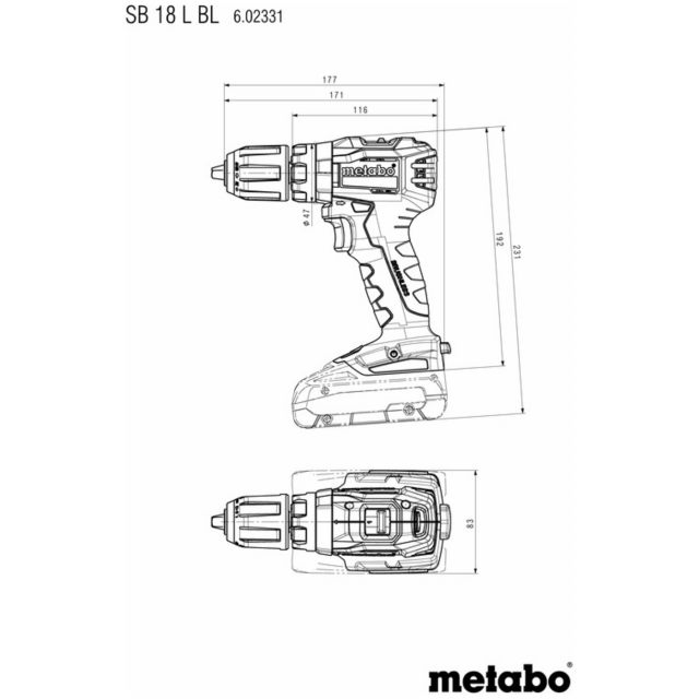 Slagborrmaskin 18V METABO SB 18 L BL Med Li-jon Batteri