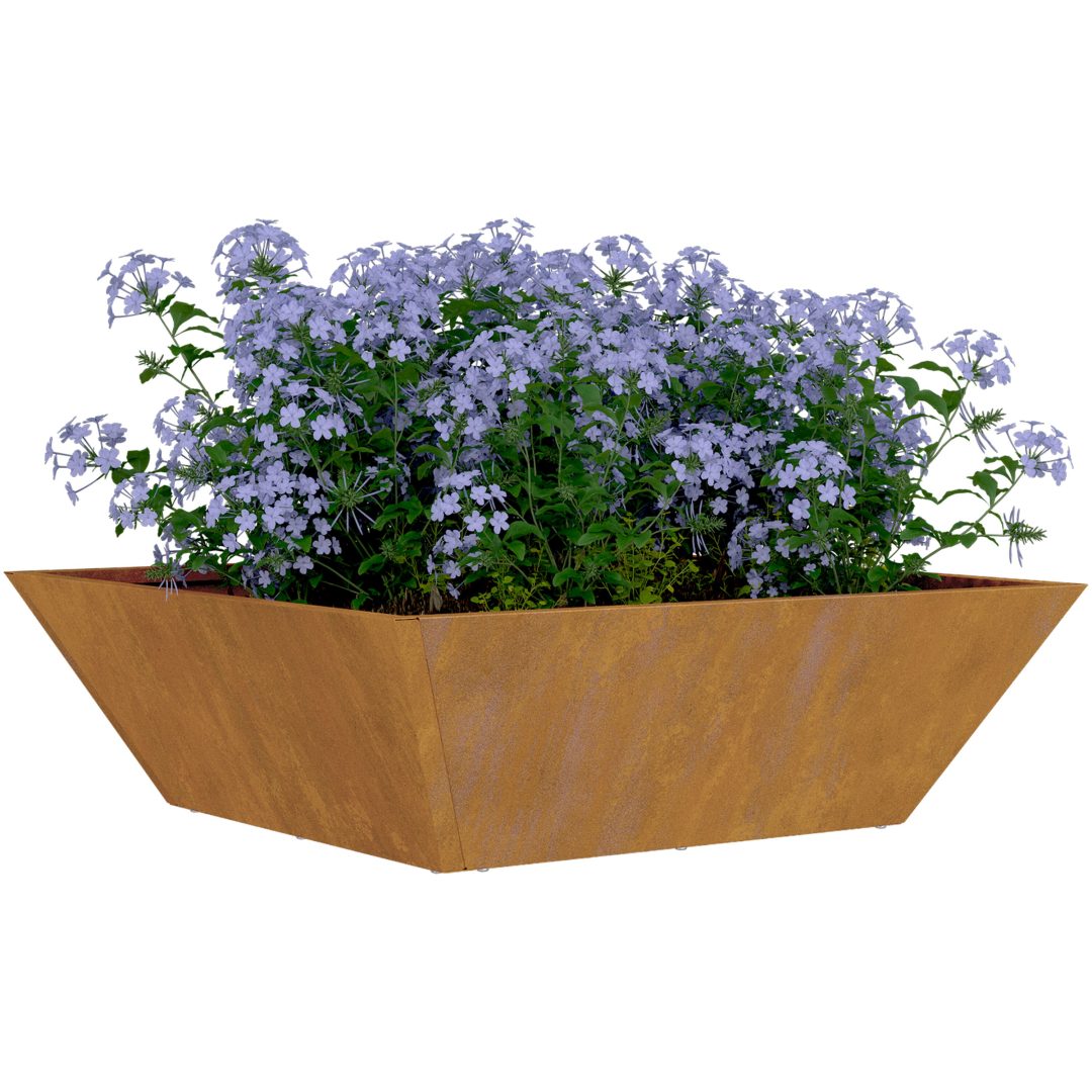 Metal Kruka Väderbeständigt stål vidaXL 50 x 50 x 15 cm – bild 3