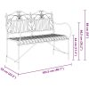 Metallbänk Svart Metall Standard Dekorativa Inläggningar vidaXL 103.5 x 59 x 89 cm – miniatyr 9
