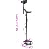 Metalldetektor autotune 18 cm sökdjup med pinpoint vidaXL 39 x 25 x 127 cm – miniatyr 7