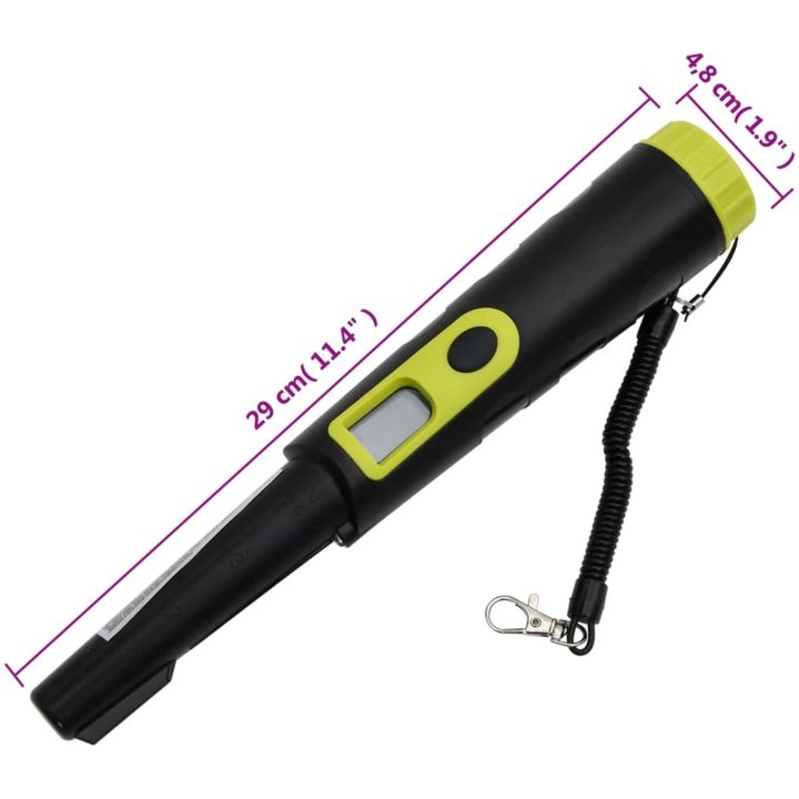 Metalldetektor pinpointer med LCD Display svart och gul vidaXL – bild 7