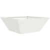 Metallkruka Cool vit Metall Fyrkantig Modern vidaXL 40 x 40 x 15 cm – miniatyr 2