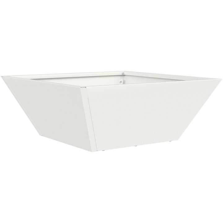 Metallkruka Cool vit Metall Fyrkantig Modern vidaXL 40 x 40 x 15 cm – bild 2