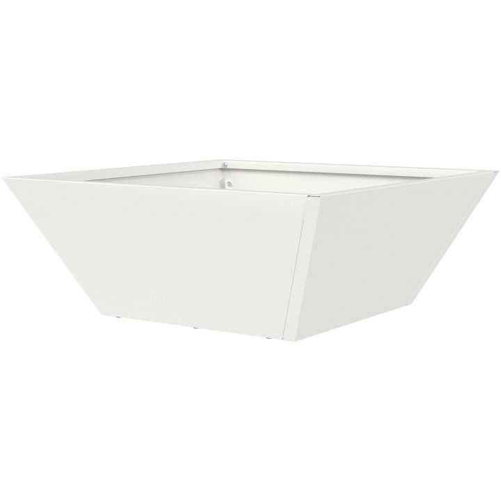 Metallkruka Cool vit Metall Fyrkantig Modern vidaXL 40 x 40 x 15 cm – bild 7