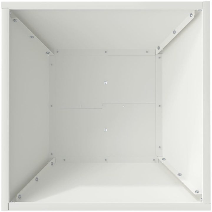 Metallkruka Cool vit Metall Fyrkantig Modern vidaXL 40 x 40 x 15 cm – bild 8