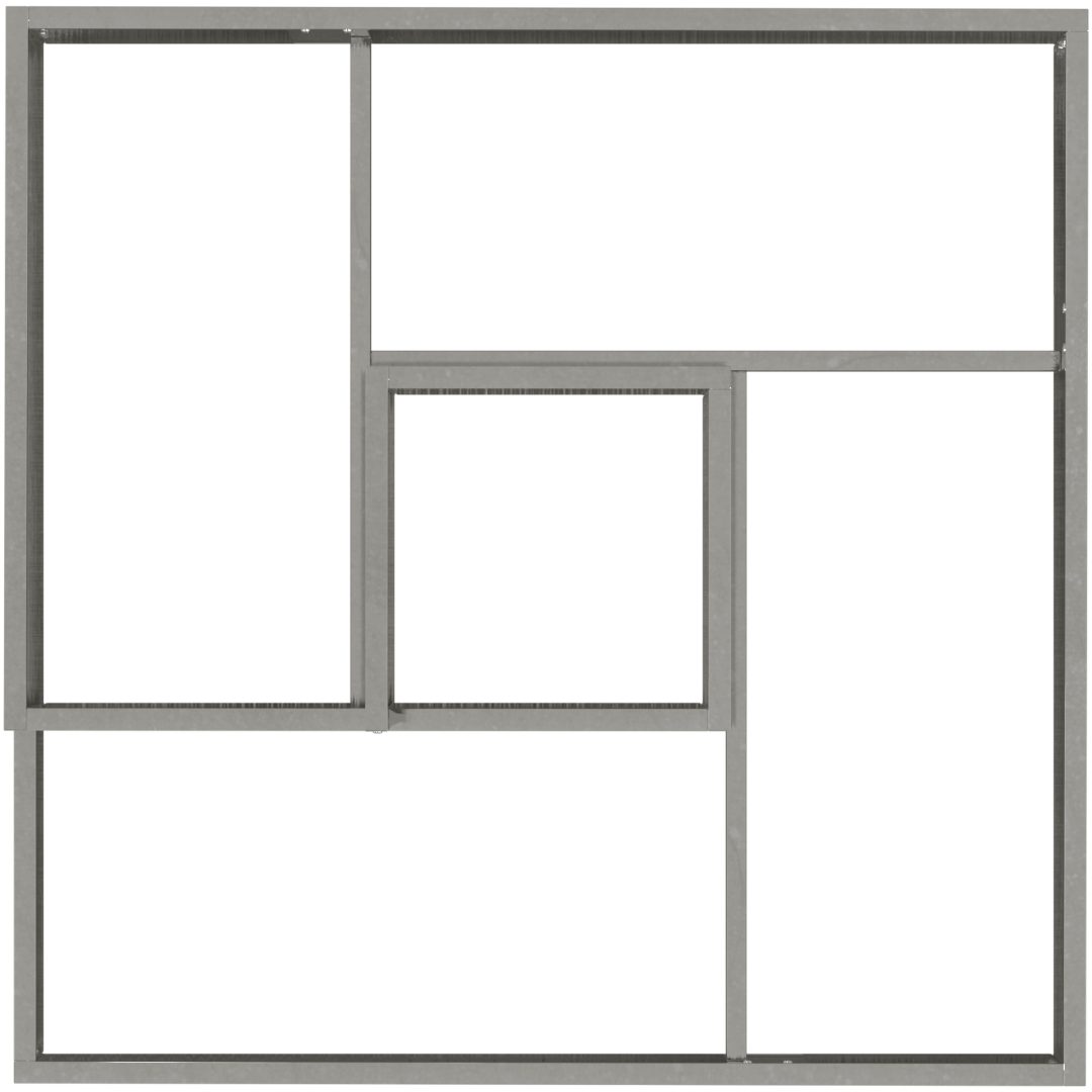 Metallkruka Galvaniserad Galvaniserad stål Medium Metallkruka vidaXL 60 x 60 x 50 cm – bild 8