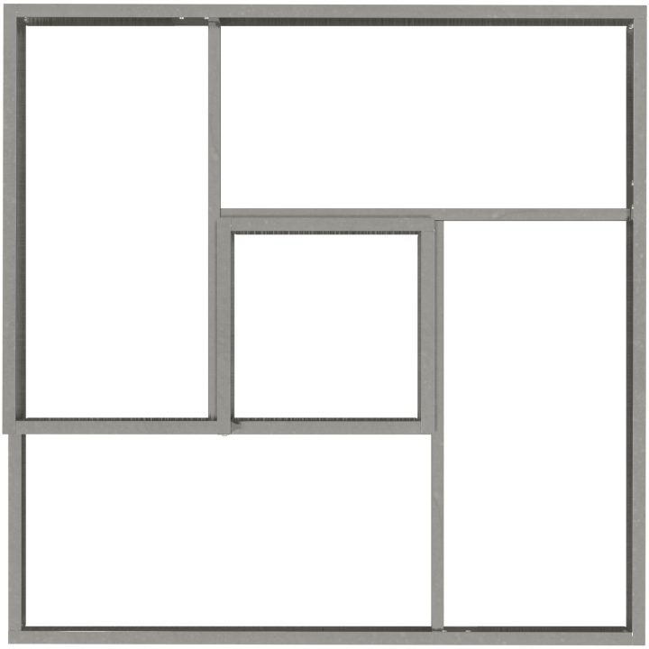 Metallkruka Galvaniserad Galvaniserad stål Medium Metallkruka vidaXL 60 x 60 x 50 cm – bild 8