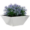 Metallkruka Galvaniserad stål Blomkrukor vidaXL 35 x 35 x 15 cm – miniatyr 3
