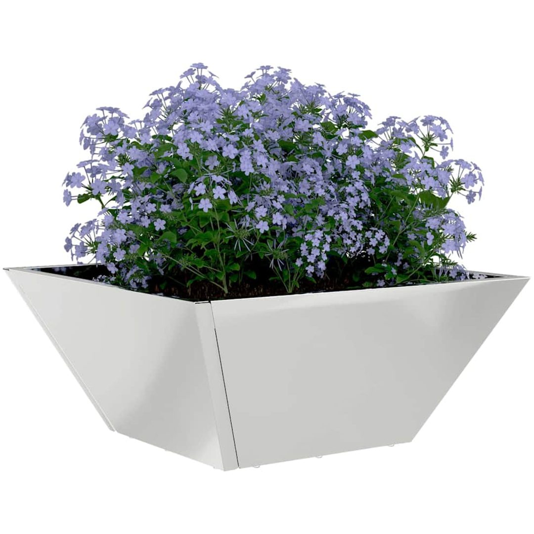 Metallkruka Galvaniserad stål Blomkrukor vidaXL 35 x 35 x 15 cm – bild 3