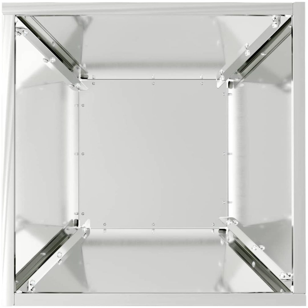 Metallkruka Galvaniserad stål Blomkrukor vidaXL 35 x 35 x 15 cm – bild 8