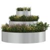 Metallkruka Galvaniserat stål Hållbar Metallkruka vidaXL ⌀90 cm – miniatyr 3