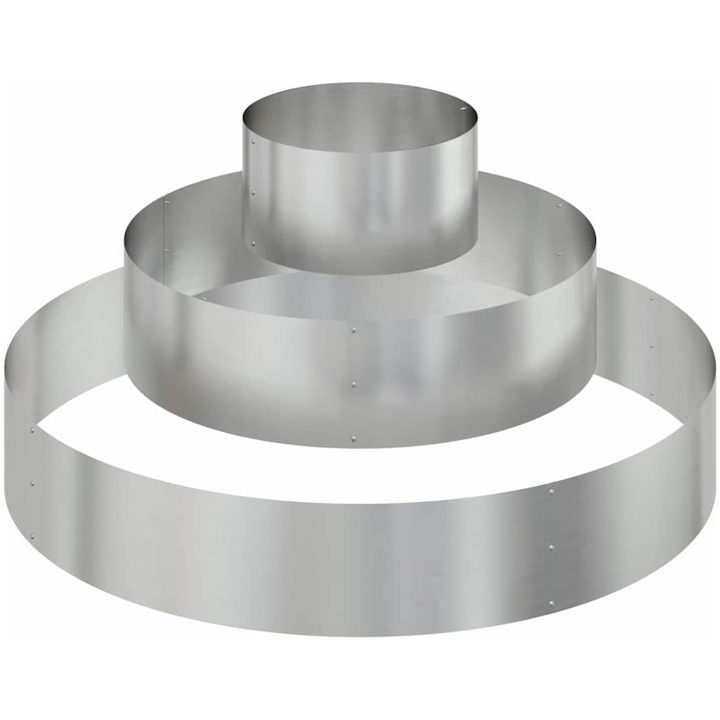 Metallkruka Galvaniserat stål Hållbar Stor Kruka Rund vidaXL ⌀120 cm – bild 2
