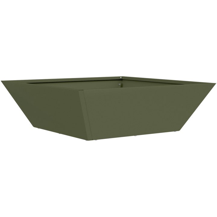 Metallkruka Olivgrön Metall Fyrkantig Modern vidaXL 50 x 50 x 15 cm – bild 5