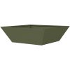 Metallkruka Olivgrön Metall Fyrkantig Modern vidaXL 50 x 50 x 15 cm – miniatyr 8