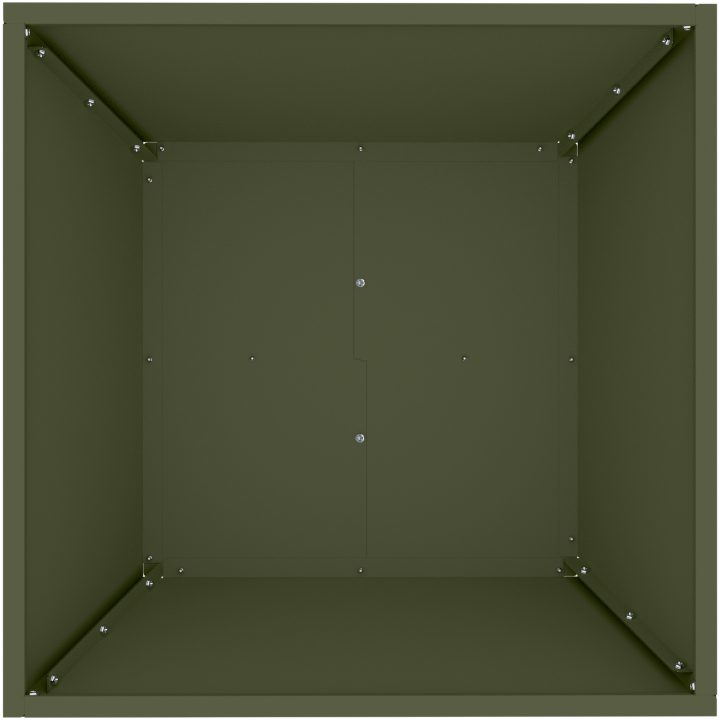 Metallkruka Olivgrön Metall Fyrkantig Modern vidaXL 50 x 50 x 15 cm – bild 9