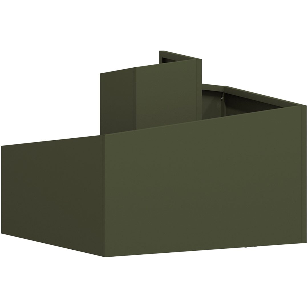 Metallkruka Olivgrön Metall Medium Stapelbar Rektangulär vidaXL 60 x 60 x 50 cm – bild 4
