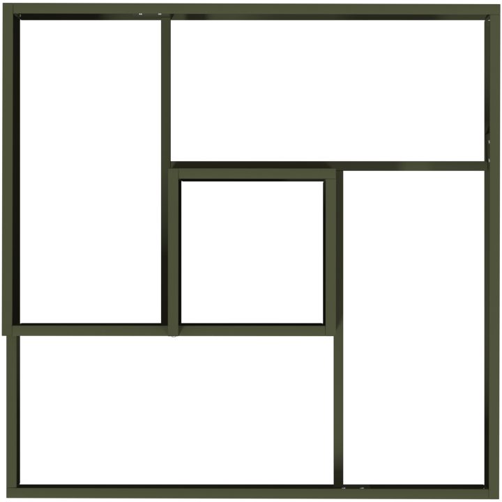 Metallkruka Olivgrön Metall Medium Stapelbar Rektangulär vidaXL 60 x 60 x 50 cm – bild 5