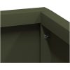 Metallkruka Olivgrön Metall Medium Stapelbar Rektangulär vidaXL 60 x 60 x 50 cm – miniatyr 6
