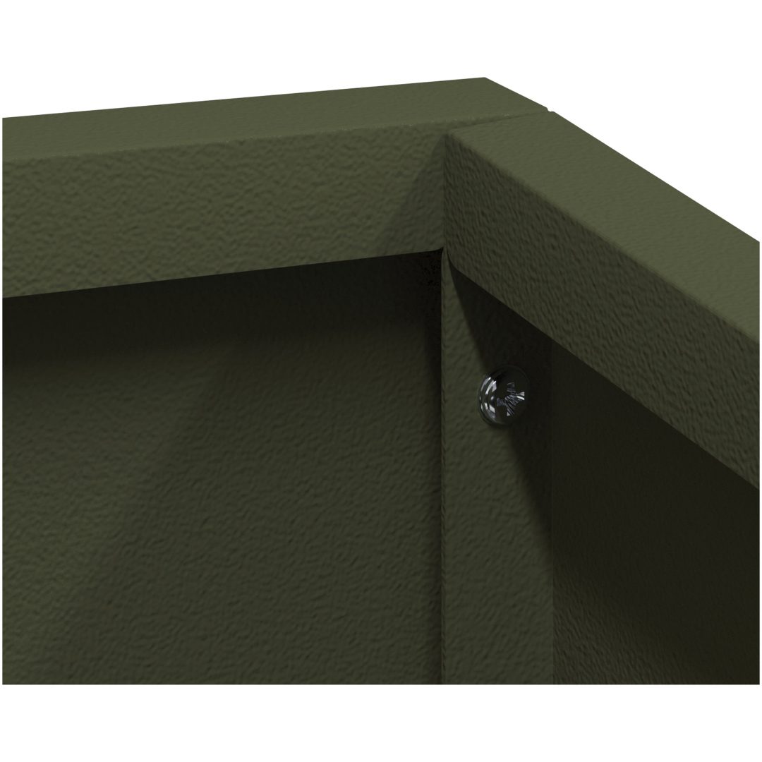 Metallkruka Olivgrön Metall Medium Stapelbar Rektangulär vidaXL 60 x 60 x 50 cm – bild 6