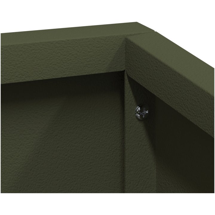 Metallkruka Olivgrön Metall Medium Stapelbar Rektangulär vidaXL 60 x 60 x 50 cm – bild 6