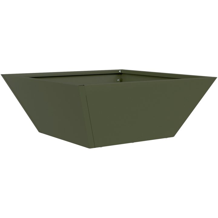 Metallkruka Olivgrön Metall Rektangulär Modern vidaXL 40 x 40 x 15 cm – bild 2