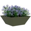 Metallkruka Olivgrön Metall Rektangulär Modern vidaXL 40 x 40 x 15 cm – miniatyr 3