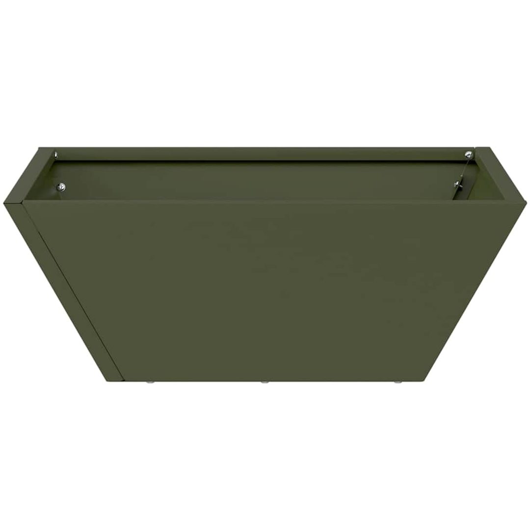 Metallkruka Olivgrön Metall Rektangulär Modern vidaXL 40 x 40 x 15 cm – bild 5