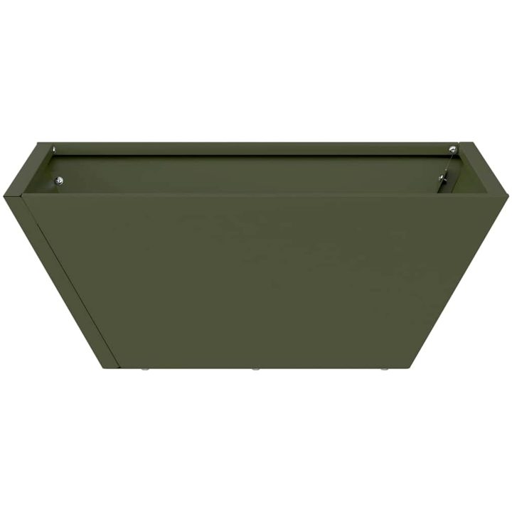 Metallkruka Olivgrön Metall Rektangulär Modern vidaXL 40 x 40 x 15 cm – bild 5