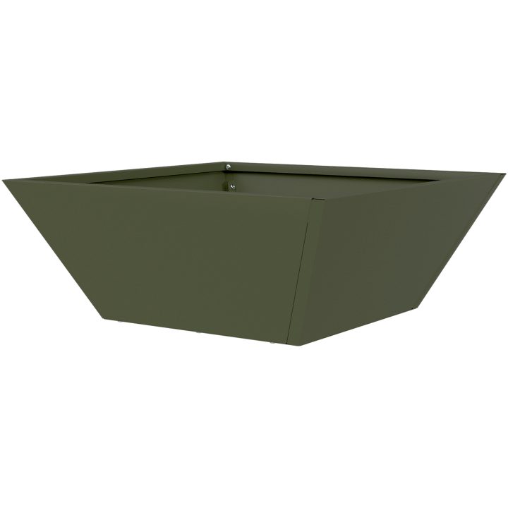 Metallkruka Olivgrön Metall Rektangulär Modern vidaXL 40 x 40 x 15 cm – bild 7