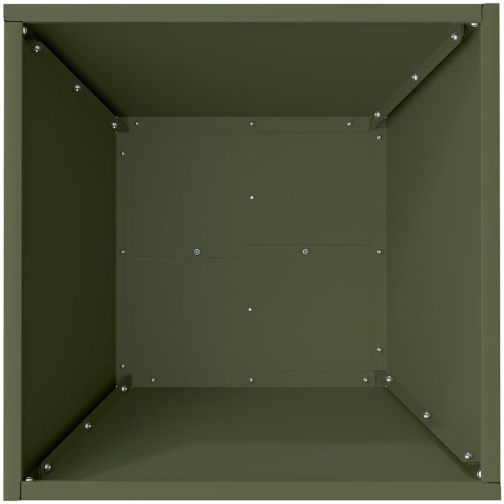 Metallkruka Olivgrön Metall Rektangulär Modern vidaXL 40 x 40 x 15 cm – bild 8