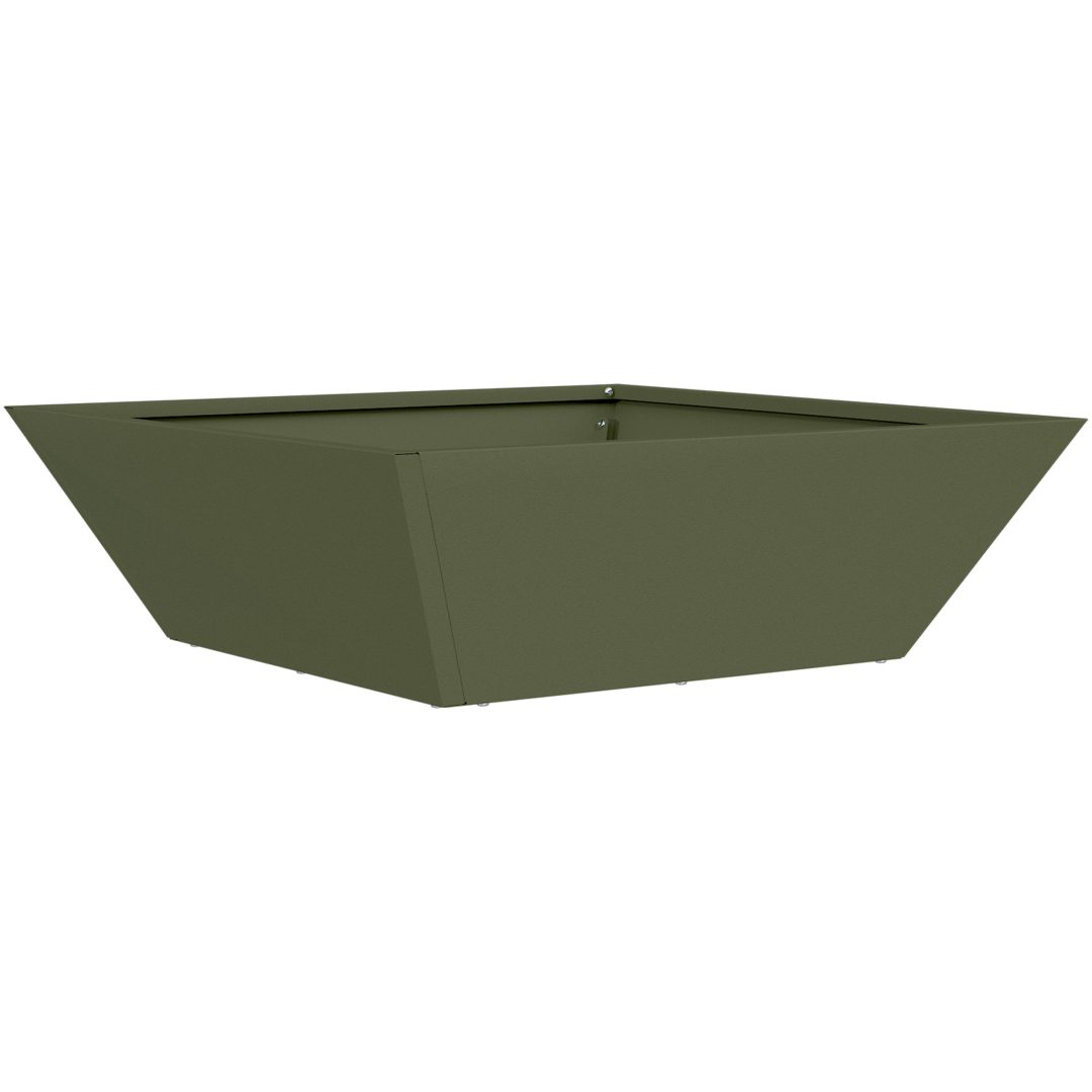 Metallkruka Olivgrön Metall vidaXL 50 x 50 x 15 cm – bild 2