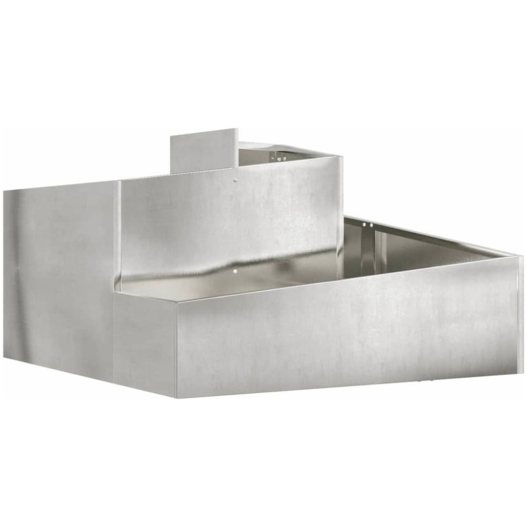 Metallkruka Rostfritt Stål Stor Hållbar Metallkruka Rektangulär vidaXL 60 x 60 x 50 cm – bild 2