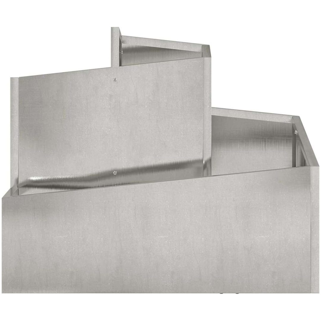 Metallkruka Rostfritt Stål Stor Hållbar Metallkruka Rektangulär vidaXL 60 x 60 x 50 cm – bild 5