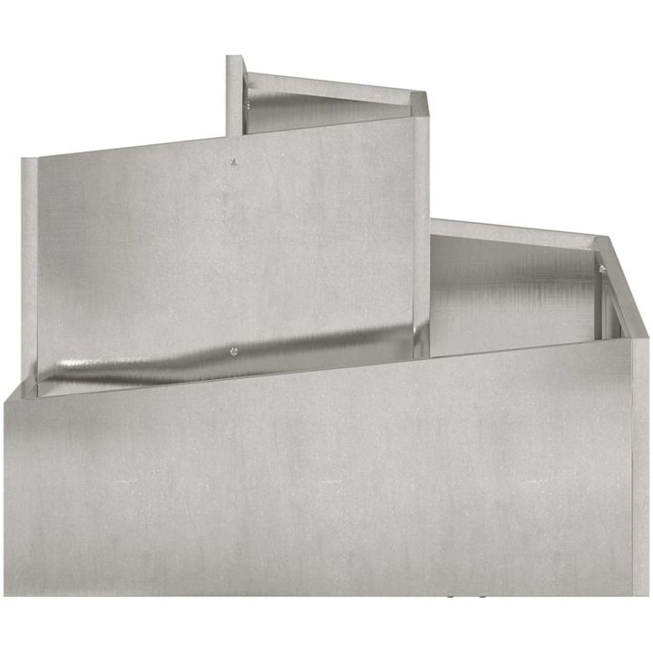 Metallkruka Rostfritt Stål Stor Hållbar Metallkruka Rektangulär vidaXL 60 x 60 x 50 cm – bild 5